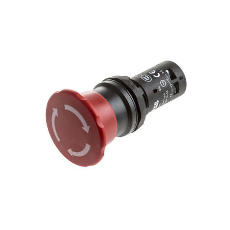 Abb CE4T-10R-01 ,Montaj 22mm,Kontak-1K,Acil Kalıcı,M22 Buton