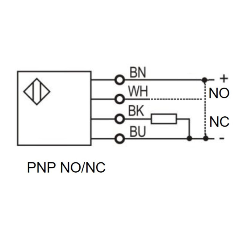 Autonics BRQP100-DDTA-P ,Ebat M18x65mm,Ölçüm 10cm,Çıkış PNP-NO NC,Besleme 10v..30vdc,4-Kablo 2mt,Cisim Fotosel