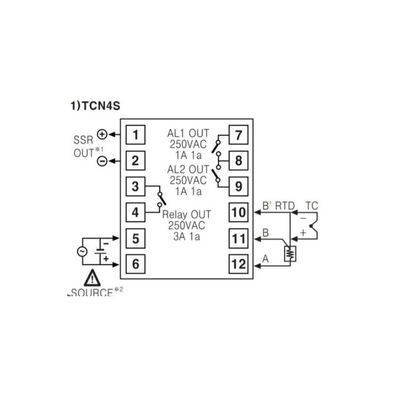 Autonics TCN4S-24R ,Ebat 48x48mm,Besleme 110v..220vac,Sensör PT100 TC,Çıkış Röle Ssr,Isı Kontrol Termostat