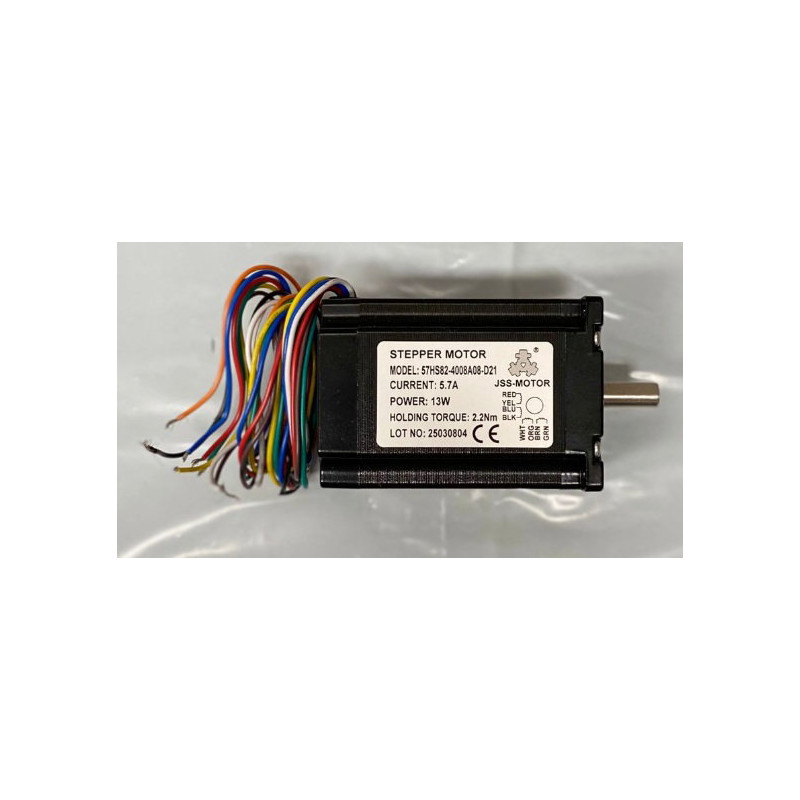 Jss-Motor 57HS82-4008A08-D21 ,Nema23,Ebat 57x82mm,Mil 8mm,Güç 2.2nM 6-Amper,8-Kablo,Step Motor