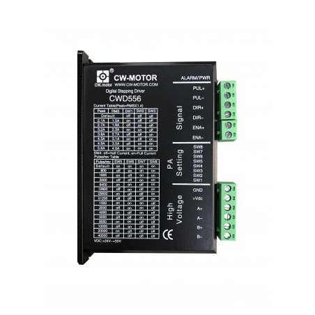 Cw-Motor CWD556-M542 ,Güç 24v..50vdc 5.6 Amper,2-Faz 4-Kablo,Step Motor Sürücü