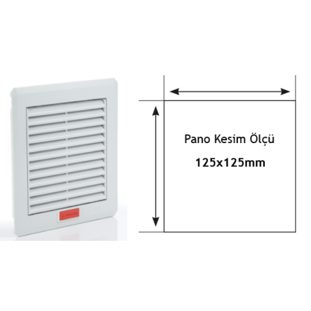 Çetinkaya V02.160.003 ,Ebat 150x150mm,120mm Fan İçin,Panjur Menfez