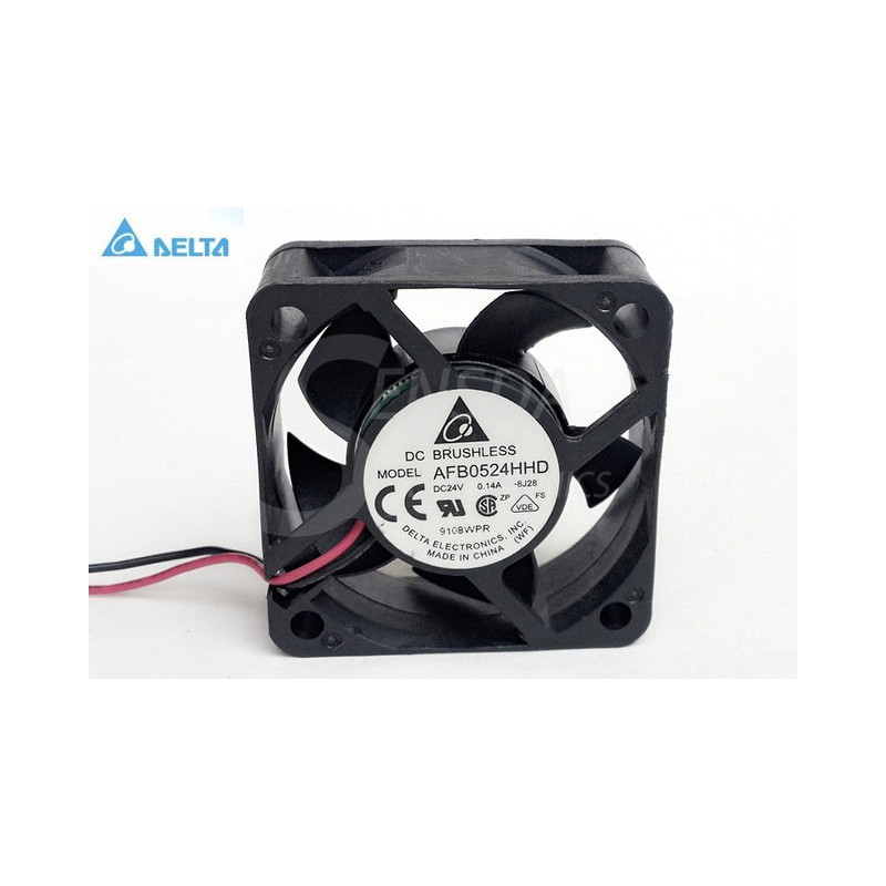 Delta AFB0524HHD ,Ebat 50x20mm,Besleme 24vdc 0.14A 2.2W,Hava 18-Cfm,2-Kablo Fan