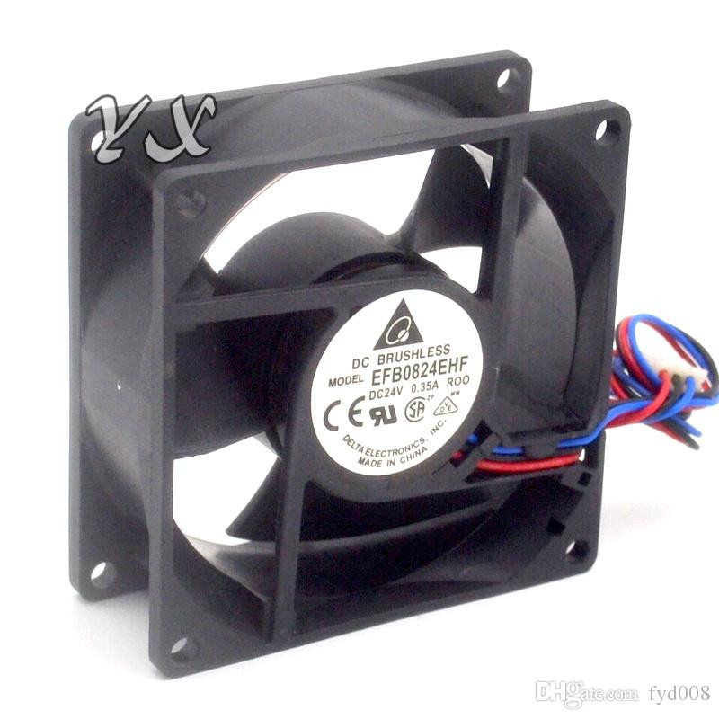Delta EFB0824EHF-F00 ,Ebat 80x32mm,Besleme 24vdc 0.35A 8W,Hava 35-Cfm,3-Kablo Fan