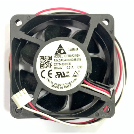 Delta QFR0624GH ,Ebat 60x25mm,Besleme 24vdc 0.21A 5W,Hava 35-Cfm,3-Kablo Fan
