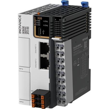 Inovance EASY320-0808TN ,Besleme 24vdc,Giriş 8-PNP NPN,Çıkış 8-NPN,Rs232 Rs485 CanOpen 2xEthernet,Plc Cpu Modül