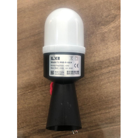 İlx İL-XMB-B-X324 ,Besleme 24vdc,Ses Borulu 105dB Multi,Renk RGB Multi,Tepe Lamba