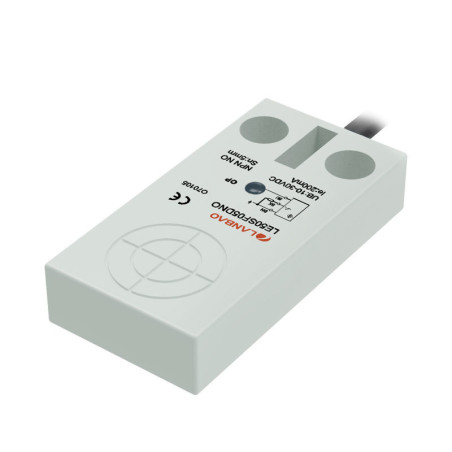 Lanbao LE50TSN08DNO ,Ebat 50x25x10mm,Ölçüm 8mm,Çıkış NPN-NO,Besleme 10v..30vdc,3-Kablo 2mt,Endüktif Metal Sensör