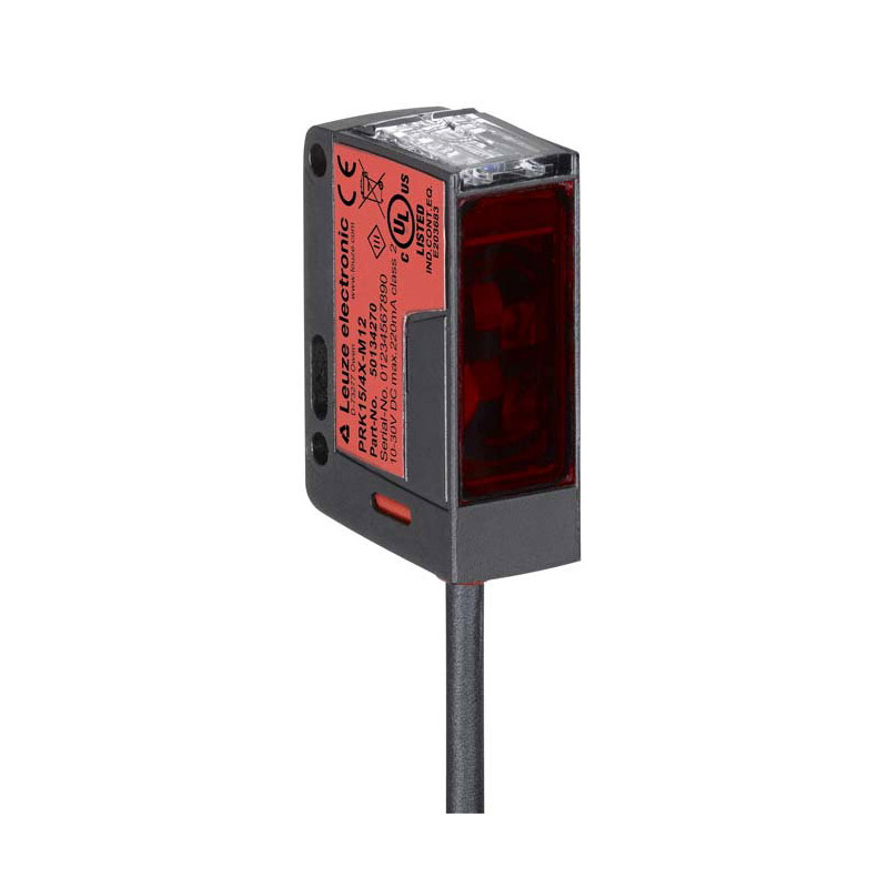 Leuze PRK15.D 4 50134371 ,Ebat 43x30x15mm,Ölçüm 8mt,Çıkış PNP-NO,Besleme 10v..30vdc,3-Kablo,Reflektör Fotosel
