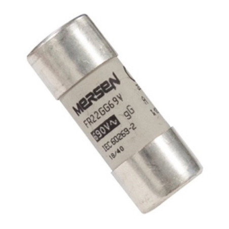 Mersen FR22GG69V63 ,Ebat 22x58mm,63 Amper,gG Yavaş,Kartuş Sigorta