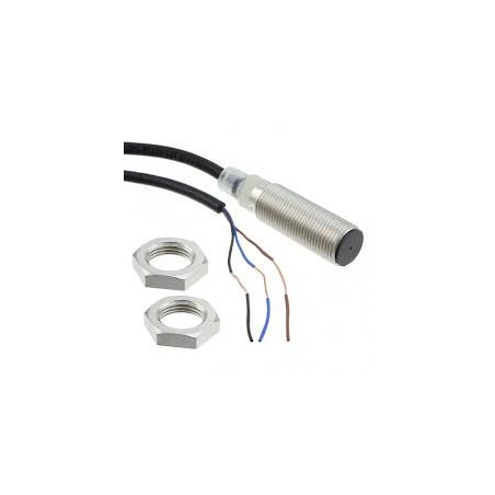 Omron E2B-M12KS04-WP-C1 ,Ebat M12x40mm,Ölçüm 4mm,Çıkış NPN-NO,Besleme 10v..30vdc,3-Kablo,Endüktif Metal Sensör