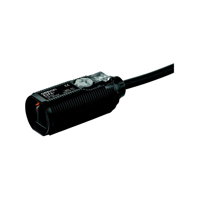 Omron E3FA-DP22 ,Ebat M18x45mm,Ölçüm 5..100cm,Çıkış PNP-NO NC,Besleme 10v..30vdc,4-Kablo,Cisim Fotosel