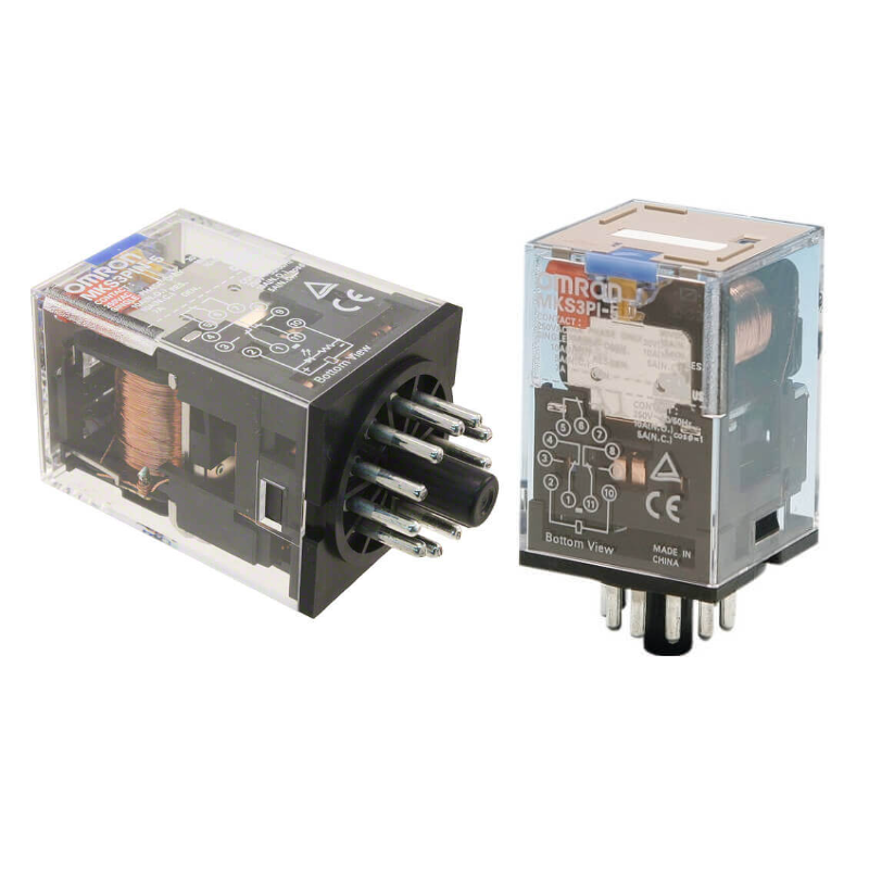 Omron MKS3PI-5-DC24,Bobin 24vdc,Kontak 3A3K- 10 Amper,Led,Yuvarlak-11pin,Röle