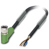Phoenix SAC-4P-5.0-PUR M8FRSH ,Soket Açı M8 4pin,Dişi,4-Kablo,Pur-5mt, Blendajlı Örgülü,Sensör Kablo