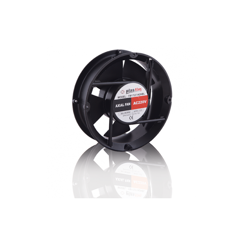 Plastim PF22060R ,Ebat 220x60mm,Besleme 220vac 0.31A 56W,Hava 290-Cfm,Rulmanlı,2-Kablo Fan