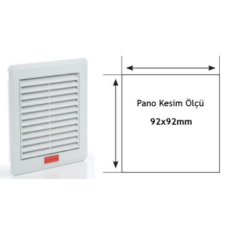 Plastim PFI1000 ,Ebat 110x110mm,80mm Fan İçin,Panjur Menfez