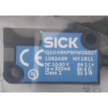 Sick IQ10-06NPSKWDSS07 1062439 ,Ebat 28x16x10mm,Ölçüm 6mm,Çıkış PNP-NO,Besleme 10v..30vdc,3-Kablo,Endüktif Metal Sensör