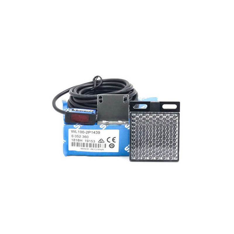 Sick WL100-2P1439 6052360 ,Ebat 31x20x11,Ölçüm 7mt,Çıkış PNP-NO NC,Besleme 10v..30vdc,3-Kablo 2mt,Reflektör Fotosel