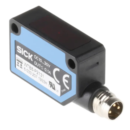 Sick WTB8-P2131 6033207 ,Ebat 31x20x11mm,Ölçüm 30cm,Çıkış PNP-NO NC,Besleme 10v..30vdc,Soket M8 3pin,Cisim Fotosel