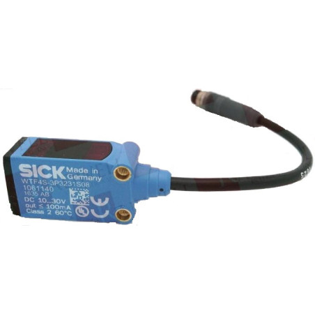 Sick WTF4S-3P3231S08 1061140 ,Ebat 42x17x12mm,Ölçüm 10cm,Çıkış PNP-NO NC,Besleme 10v..30vdc,Soket M8 4pin,Cisim Fotosel