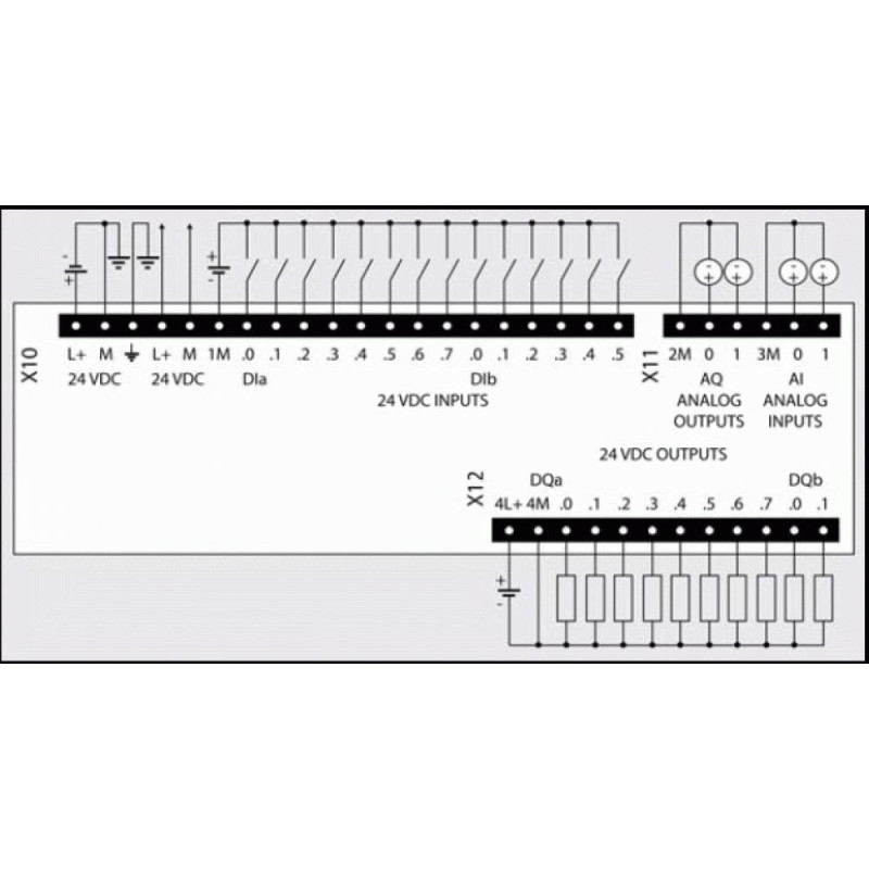 Siemens CPU1215C ,Besleme 24vdc,Giriş 14-Dijital 2-Analog,Çıkış 10-PNP 2-Analog,Plc Cpu Modül