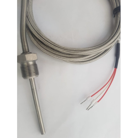Tekon TR43D-B1E05-8-Ü-Ö-3CCB ,Çap 5mm,Boy 6.5cm,Kablo 3mt,PT100,Bayonet Isı Sensör