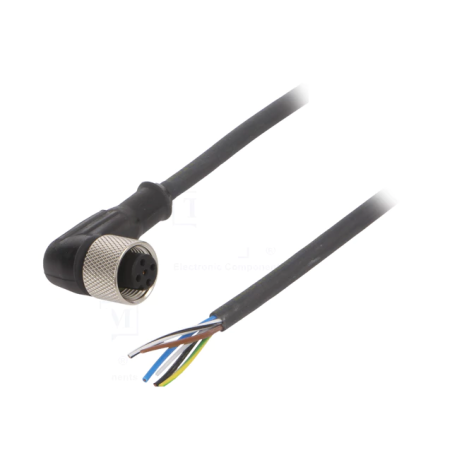 Telemecanique XZCP1264L5 ,Soket Açılı M12 5pin,5-Kablo 5mt,Pur Sensör Kablo