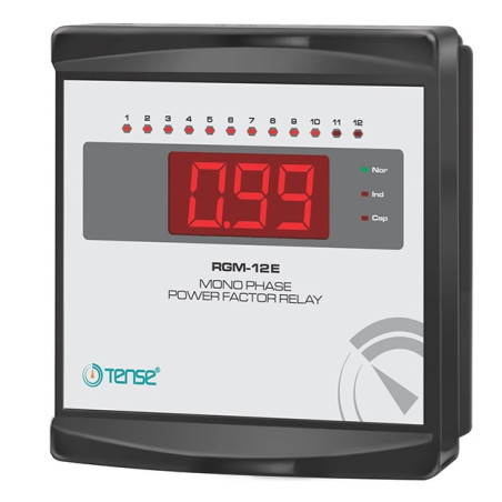 Tense RGM-12E ,Ebat 144x144mm,Besleme 1-Faz 12-Kademe,Reaktif Kontrol