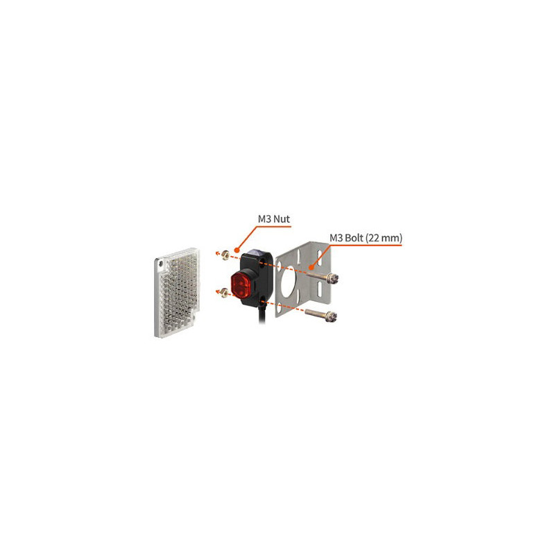 Autonics BH4M-PDT ,Ebat 35x35x15mm,Ölçüm 4mt,Çıkış PNP NPN-NO NC,Besleme 12..24vdc,4-Kablo 2mt,Reflektör Fotosel