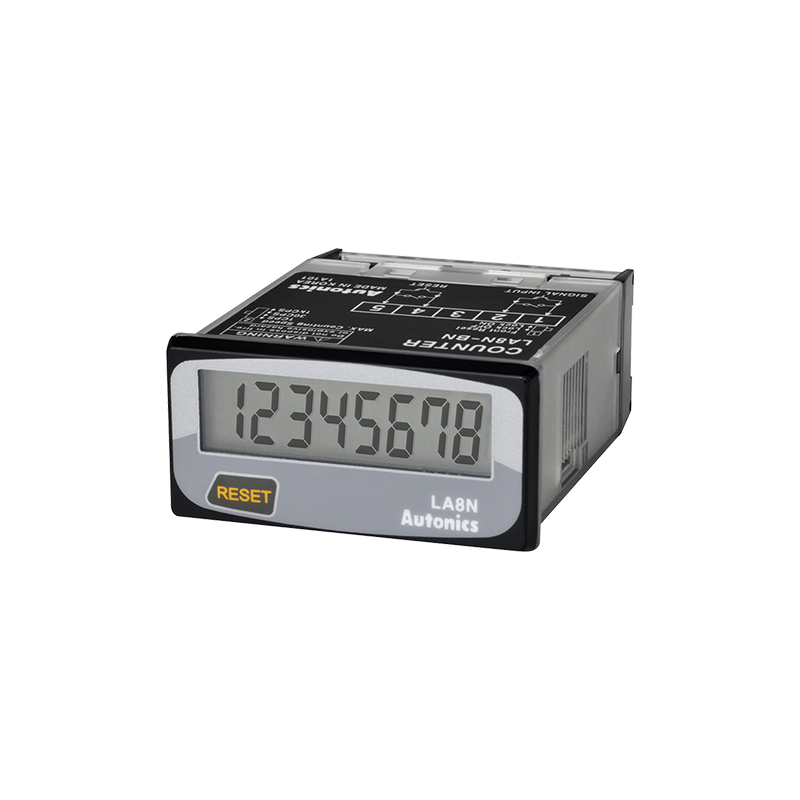Autonics LA8N-BN ,Ebat 48x24mm,Giriş Kontak,8-Hane,Pilli Sayıcı