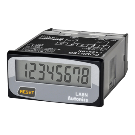 Autonics LA8N-BN ,Ebat 48x24mm,Giriş Kontak,8-Hane,Pilli Sayıcı