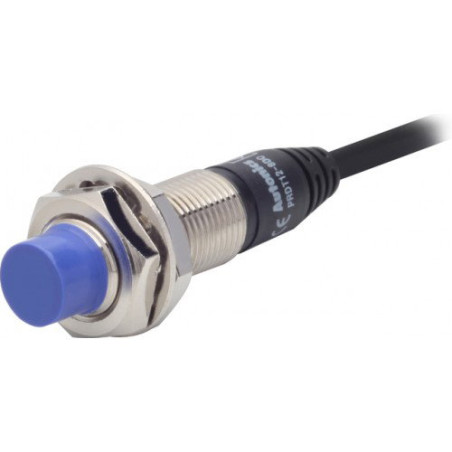Autonics PRD12-8DP ,Ebat M12x55mm,Ölçüm 8mm,Çıkış PNP-NO,Besleme 10v..30vdc,3-Kablo 2mt,Endüktif Sensör