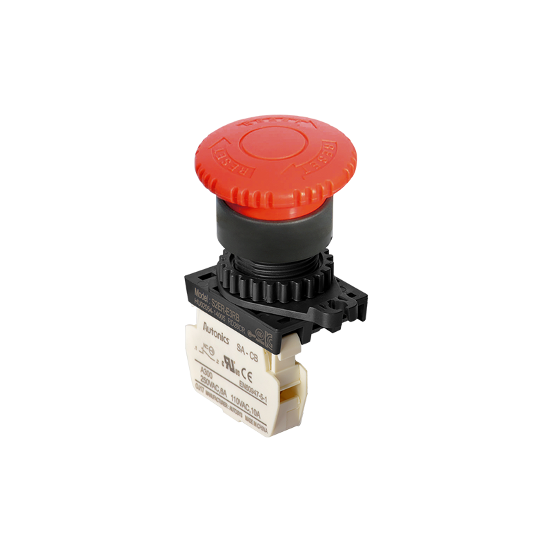 Autonics S2ER-E3RBM ,Montaj 22mm,Kontak-1K,Acil Kalıcı,M22 Buton