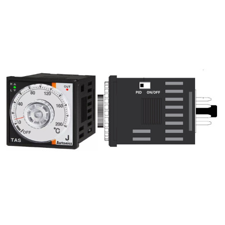 Autonics TAS-B4RJ2C ,Ebat 48x48mm,Besleme 110v..220vac,Yuvarlak-8-Pin,Sensör TC-J,Çıkış Kontak-1A1K,Isı Kontrol Termostat