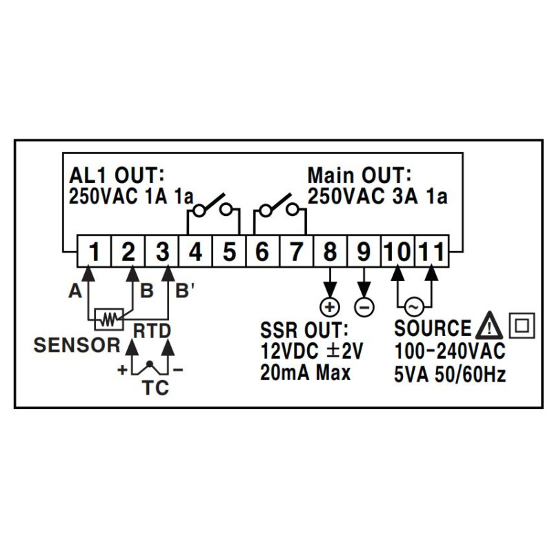 Autonics TC4Y-14R ,Ebat 72x36mm,Besleme 110v..220vac,Sensör PT100 TC,Çıkış Röle Ssr,Isı Kontrol Termostat