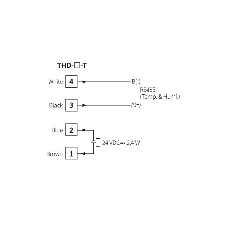 Autonics THD-DD2-T ,Besleme 24vdc,Çıkış Rs485,Ekranlı Isı-Nem Sensör Transmitter