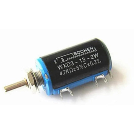 Bochen WXD3-13-4K7 ,Montaj 10mm,4k7 2w,10-Tur Çok Tur,Potansiyometre