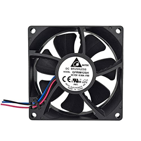 Delta QFR0812SH-F00 ,Ebat 80x25mm,Besleme 12vdc 0.50A 4W,Hava 55-Cfm,3-Kablo Fan