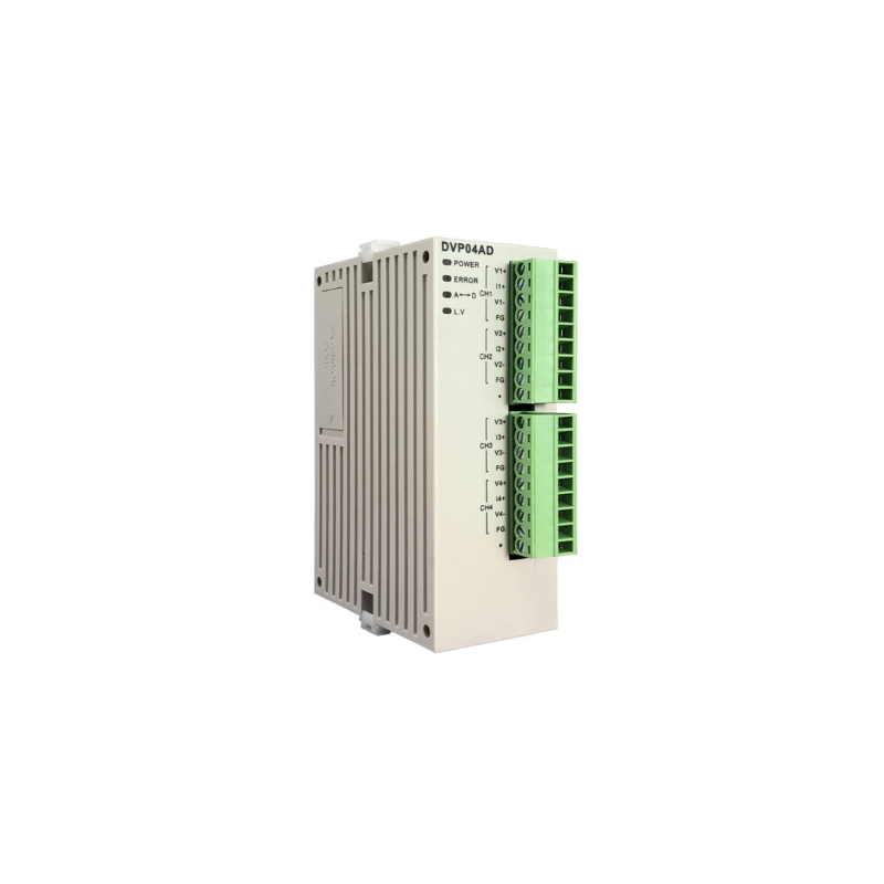 Delta DVP04AD-SL ,Besleme 24vdc,Giriş 4-Analog,RS485,Plc Ek Genişleme Analog Modül
