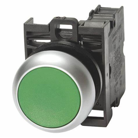 Eaton M22-D-G K10 ,Montaj 22mm,Kontak-1A,Yeşil Yaylı,M22 Buton