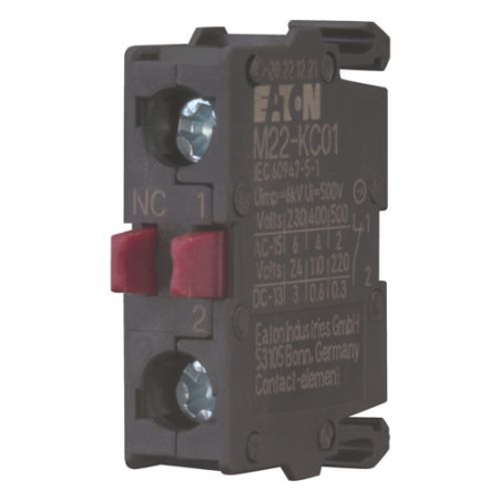 Eaton M22-KC01 ,Kontak 1K,Buton Yedek Kontak