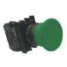 Emas B100MY ,Montaj 22mm,Kontak-1A,Yeşil Mantar Yaylı,M22 Buton