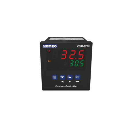 Emko ESM-7750.12011 0000 0000 ,Ebat 72x72mm,Besleme 110v..220vac,Giriş UNIVERSAL,Çıkış Kontak-1A1K,Proses Kontrol