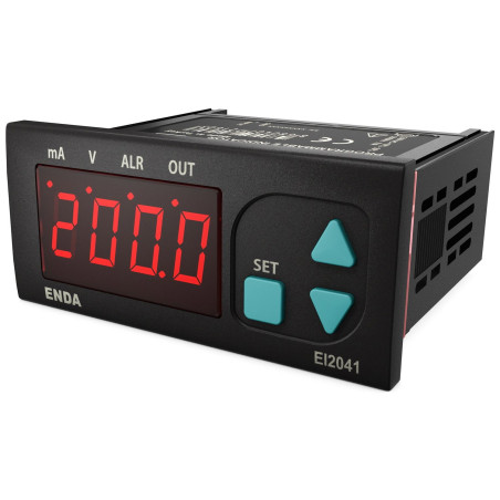 Enda EI2041-UV ,Ebat 77x35mm,Besleme 110v..220vac,Giriş 0..10v 4..20mA,Proses Gösterge