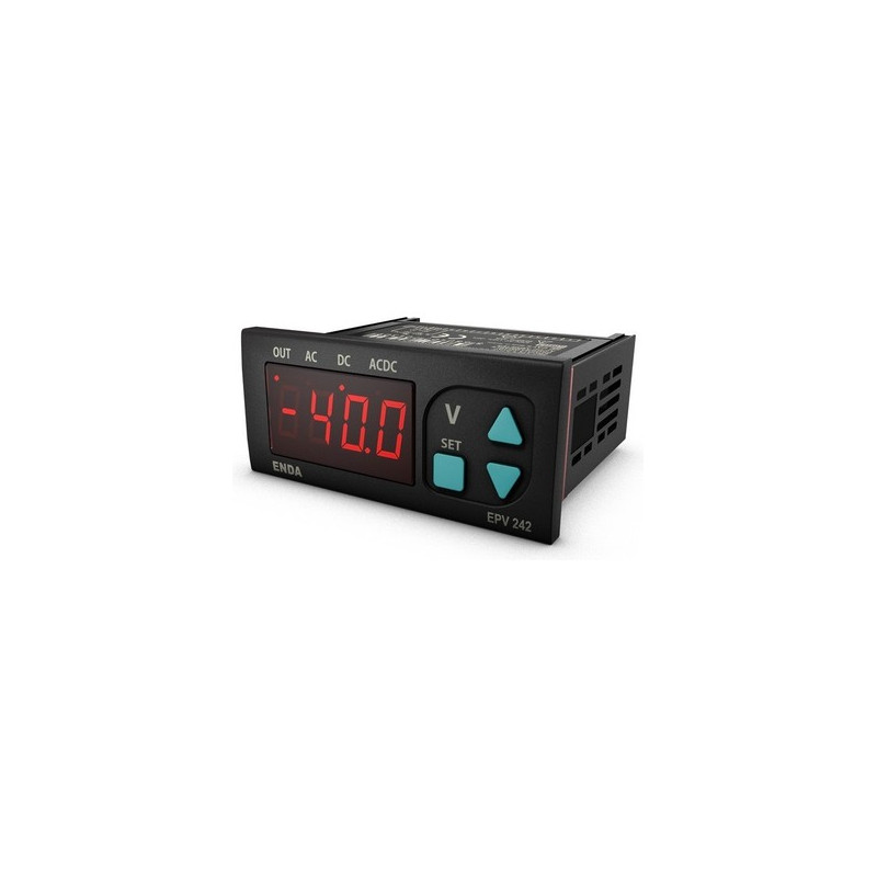 Enda EPV242-R-230VAC ,Ebat 77x35mm,Besleme 220vac,Çıkış Röle,Voltmetre