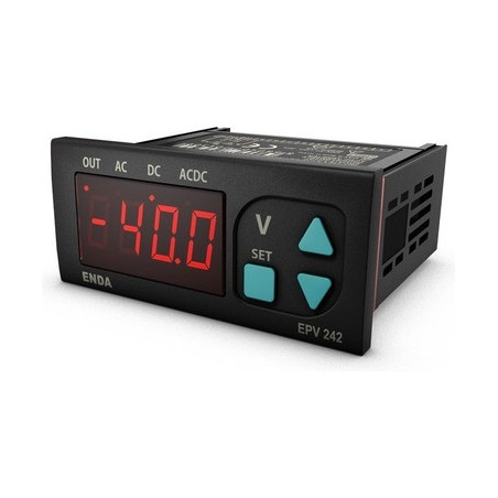 Enda EPV242-R-230VAC ,Ebat 77x35mm,Besleme 220vac,Çıkış Röle,Voltmetre
