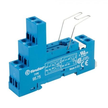 Finder 95.75.SMA ,İnce-8pin,Ray Röle Soket