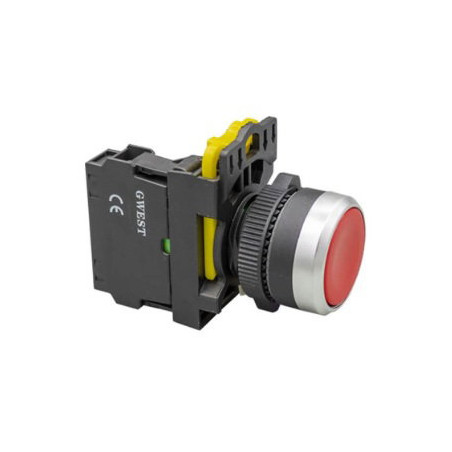 Gwest A5-01 ,Montaj 22mm,Kontak-1K,Kırmızı Yaylı,M22 Buton