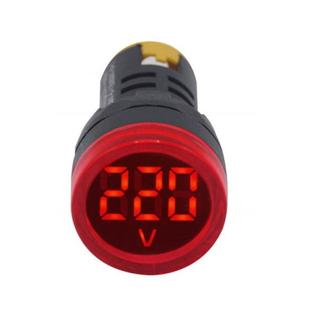 Gwest AD116-22DSV-KR ,Kırmızı-24v..550vac,M22 Voltmetre