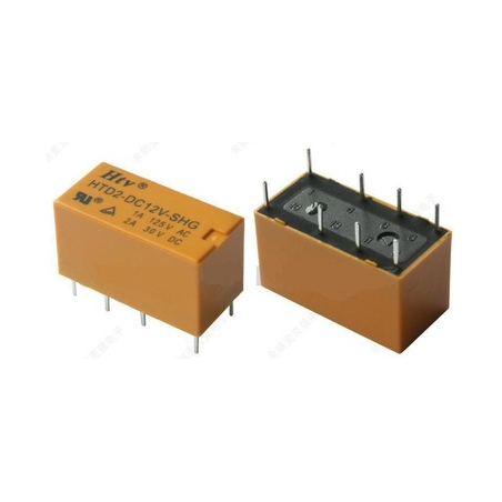 Htv HTD2-DC12V-SHG ,Bobin 12vdc,Kontak 2A2K 2 Amper,Pcb-8pin,Röle